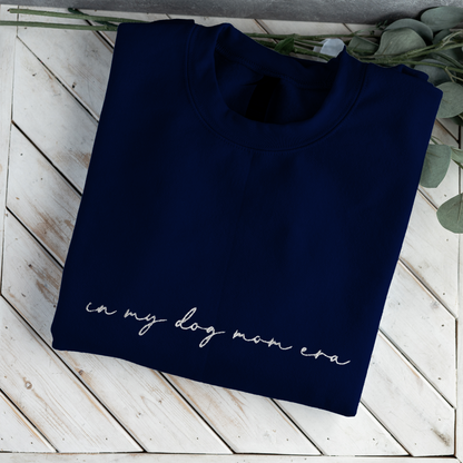 Custom In My Dog Mom Era Crewneck with Names on Sleeve