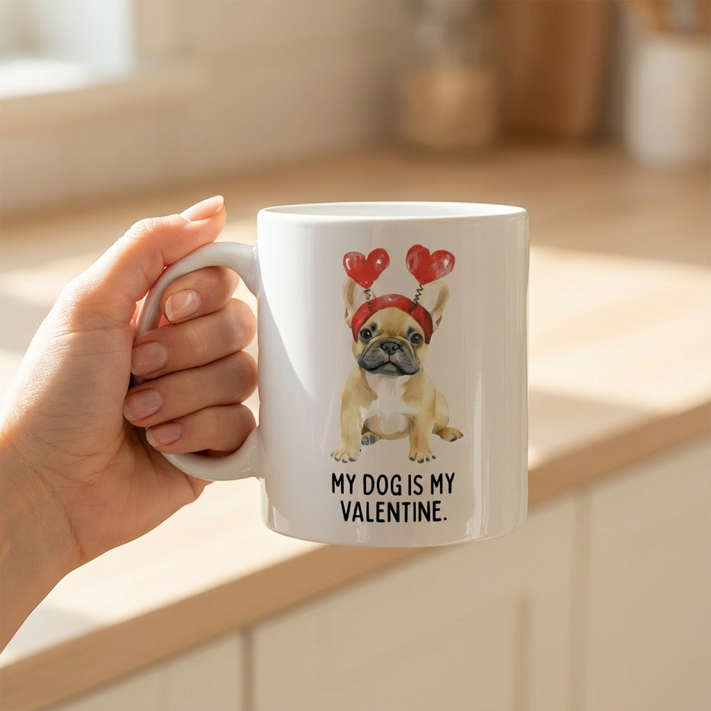My Dog is My Valentine Coffee Mug