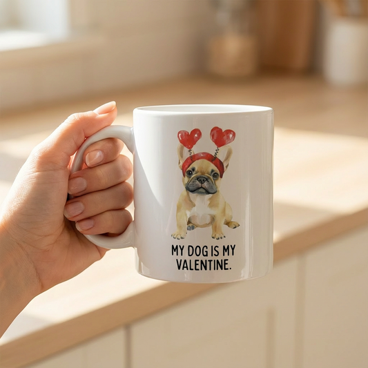 My Dog is My Valentine Coffee Mug