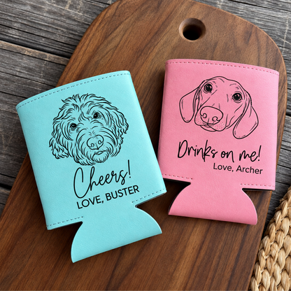 Personalized Dog Wedding Can Coolers