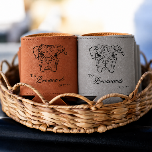 Personalized Dog Wedding Can Coolers