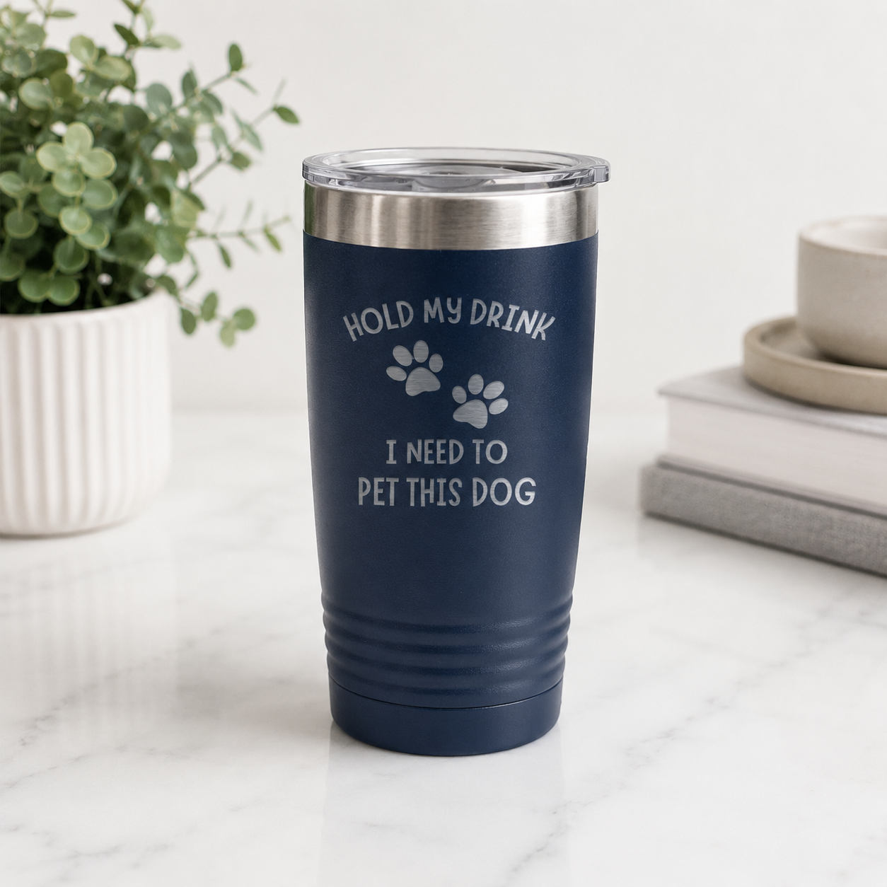 Hold My Drink, I Need To Pet This Dog 20oz Tumbler