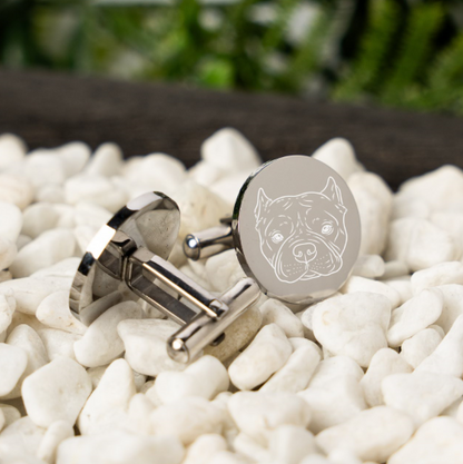 Custom Engraved Dog Cufflinks