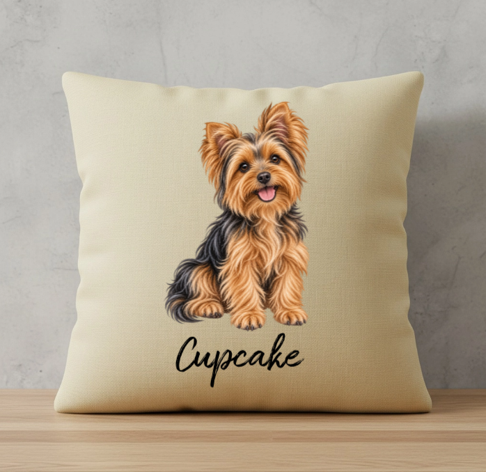 Personalized Dog Name and Breed Pillow Cover
