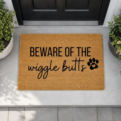 Beware of the Wiggle Butts Doormat