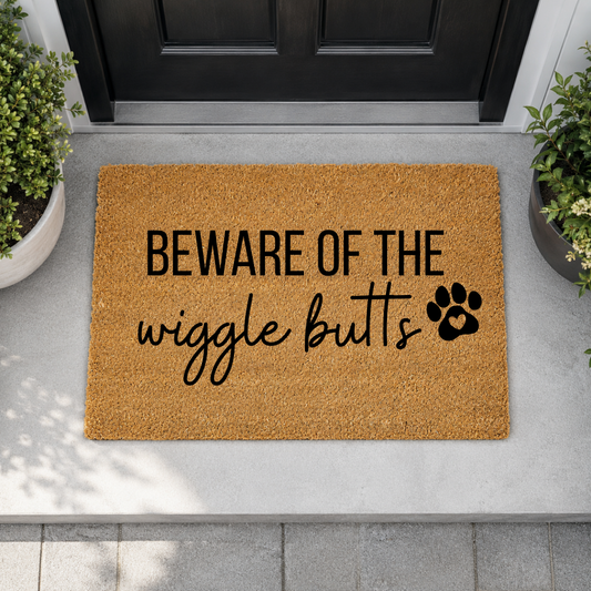 Beware of the Wiggle Butts Doormat