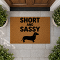 Short and Sassy Dachshund Doormat