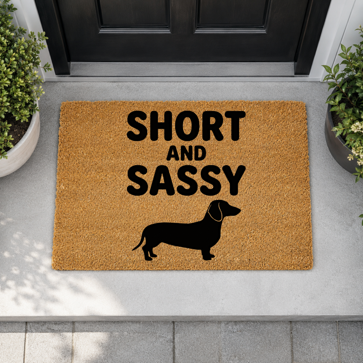 Short and Sassy Dachshund Doormat