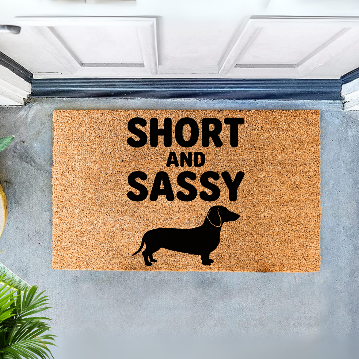 Short and Sassy Dachshund Doormat