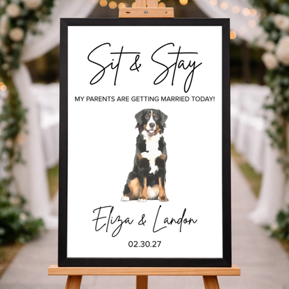 Personalized Pet Wedding Welcome Sign