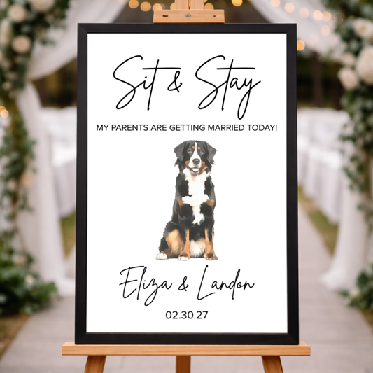 Personalized Pet Wedding Welcome Sign