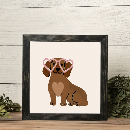 Valentines Day Dog Framed Print