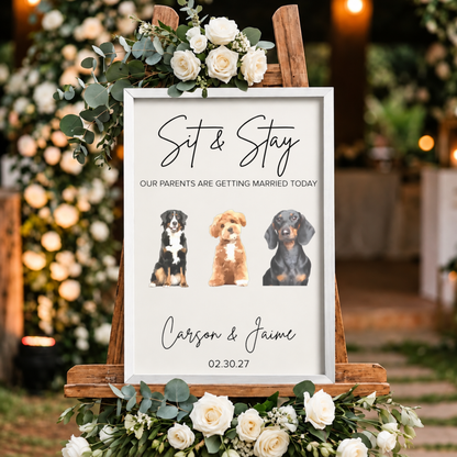 Personalized Pet Wedding Welcome Sign