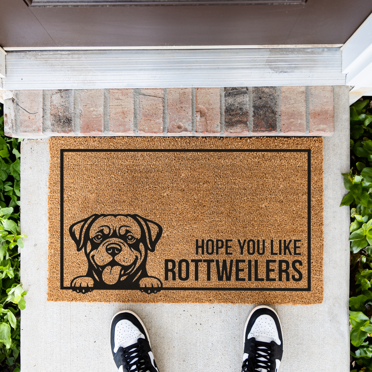 Rottweiler Doormat, Hope You Like Rottweilers Welcome Mat, Funny Rottie Doormat, Rottweiler Gift, Dog Lover Welcome Mat, Rottie Decor