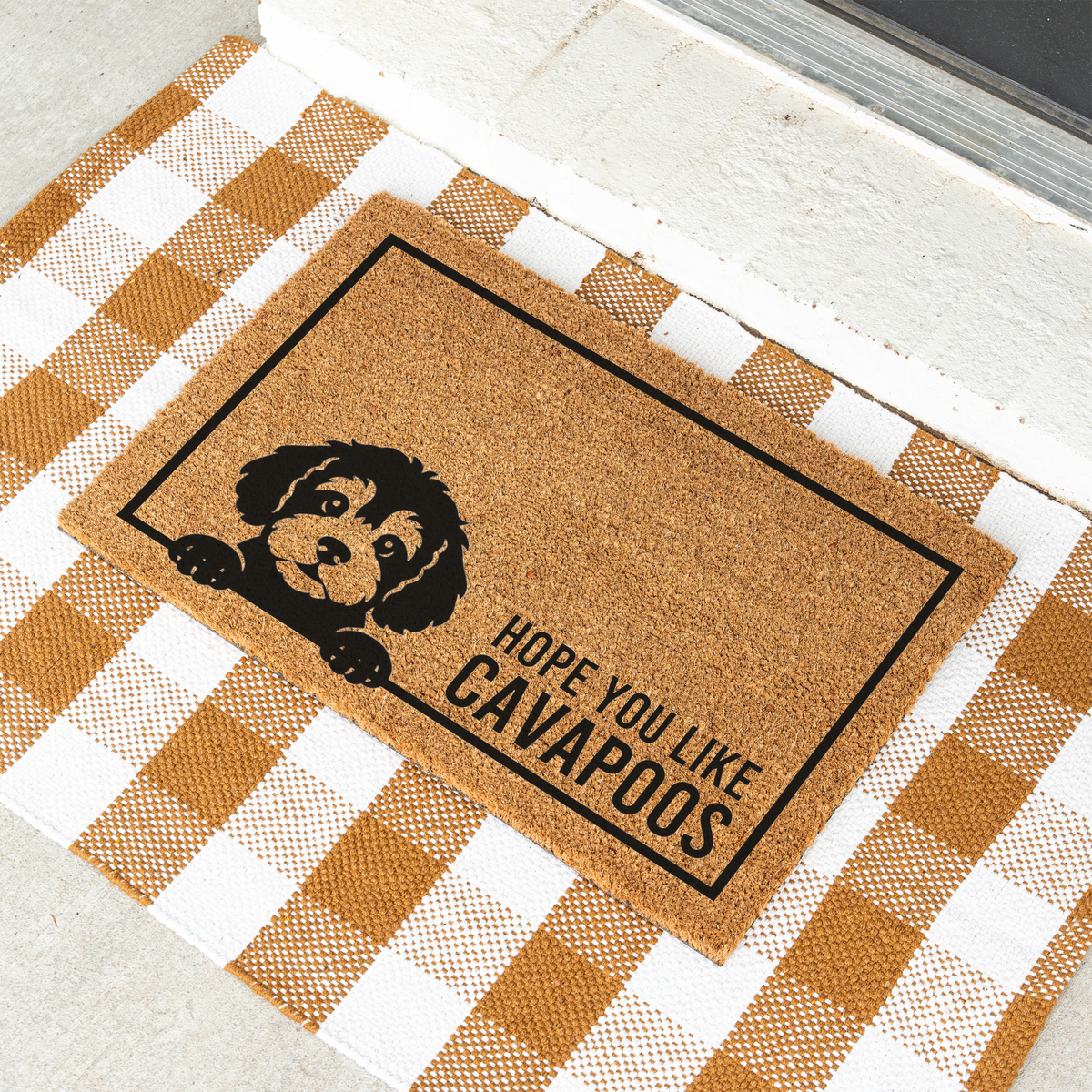 Cavapoo Doormat, Funny Dog Welcome Mat, Hope You Like Cavapoos Doormat, Cavapoo Lover Gift, Dog Mom Gift, Pet Owner Housewarming Gift
