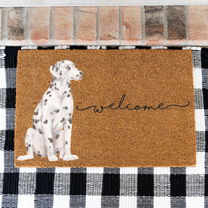 Dalmatian Doormat, Dalmatian Welcome Mat, Dog Lover Gift, Spotted Dog Front Door Mat, Dalmatian Mom Gift, Cute Pet Porch Home Decor