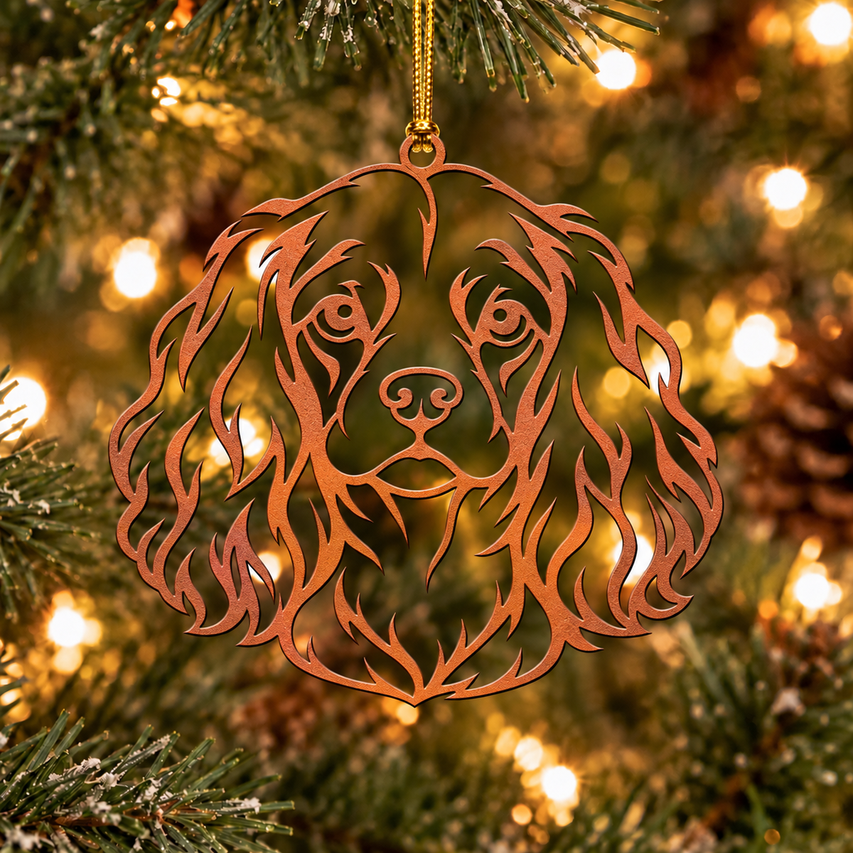 Cavalier King Charles Spaniel Metal Ornament
