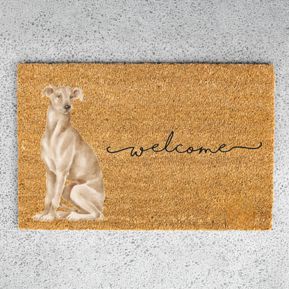 Italian Greyhound Doormat, Italian Greyhound Welcome Mat, Iggy Dog Lover Gift, Greyhound Mom Gift, Dog Porch Decor, Cute Front Door Mat