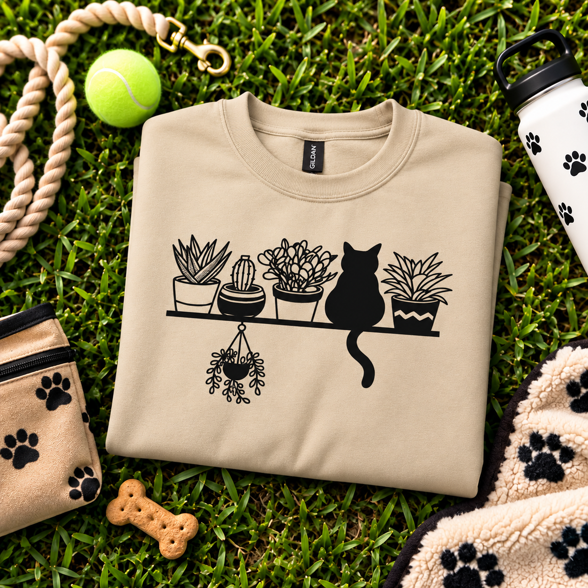 Cat and Plant Sweatshirt