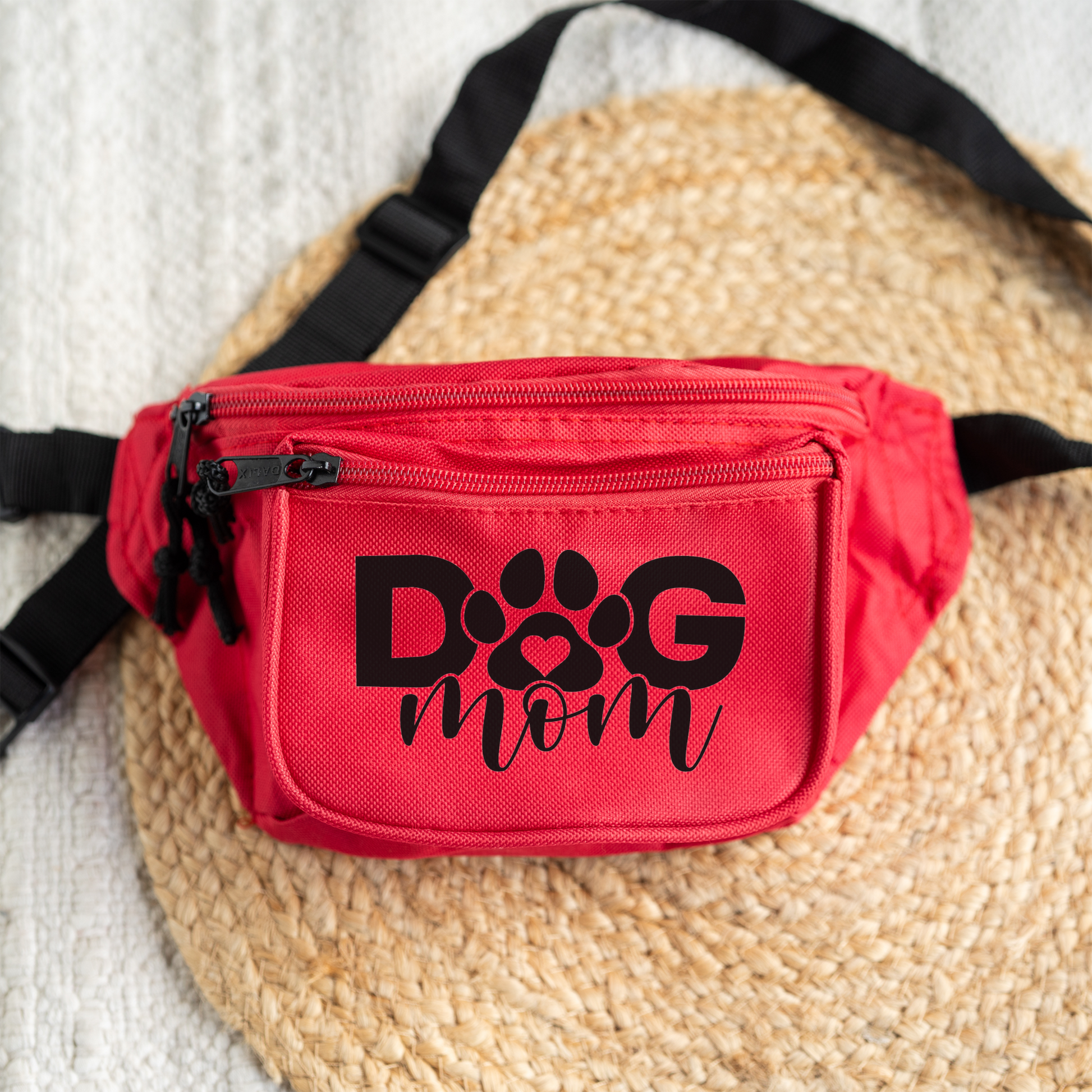 Dog Mom Fanny Pack, Cute Waist Bag for Pet Lovers, Adjustable Belt Bag, Everyday Crossbody, Gift for Dog Owner