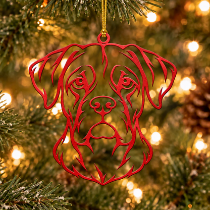 Boxer Metal Ornament