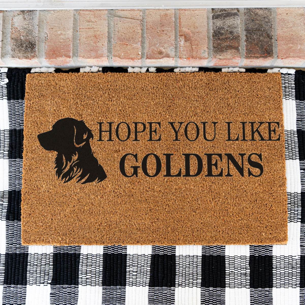 Golden Retriever Doormat, Hope You Like Goldens Welcome Mat, Golden Retriever Gift, Dog Lover Door Mat, Funny Dog Home Decor, Golden Gift