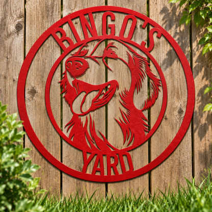 Personalized Golden Retriever Metal Sign