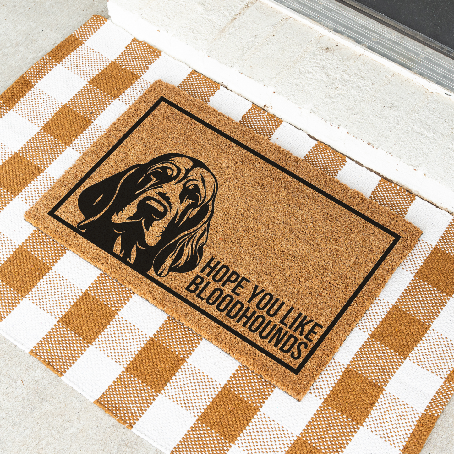 Hope You Like Bloodhounds doormat Welcome Dog Funny Doormat, Dog Bloodhounds Entryway Rug, Housewarming Gift, Indoor Outdoor Decor