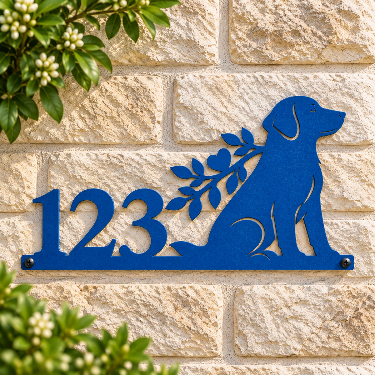 Personalized Labrador Number Sign