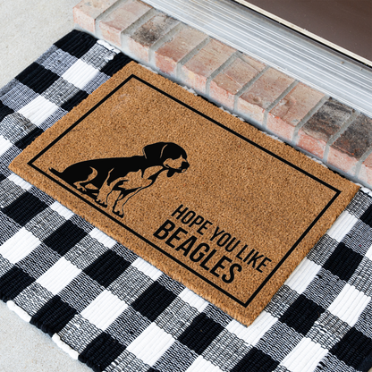 Beagle Doormat, Hope You Like Beagles Welcome Mat, Funny Beagle Doormat, Beagle Lover Gift, Dog Mom Gift, Beagle Home Decor