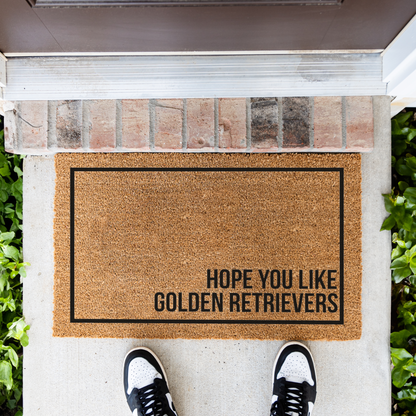 Hope You Like Golden Retrievers Doormat, Welcome Dog Doormat, Funny Welcome Mat, Housewarming Gift, Golden Retriever Entryway Mat