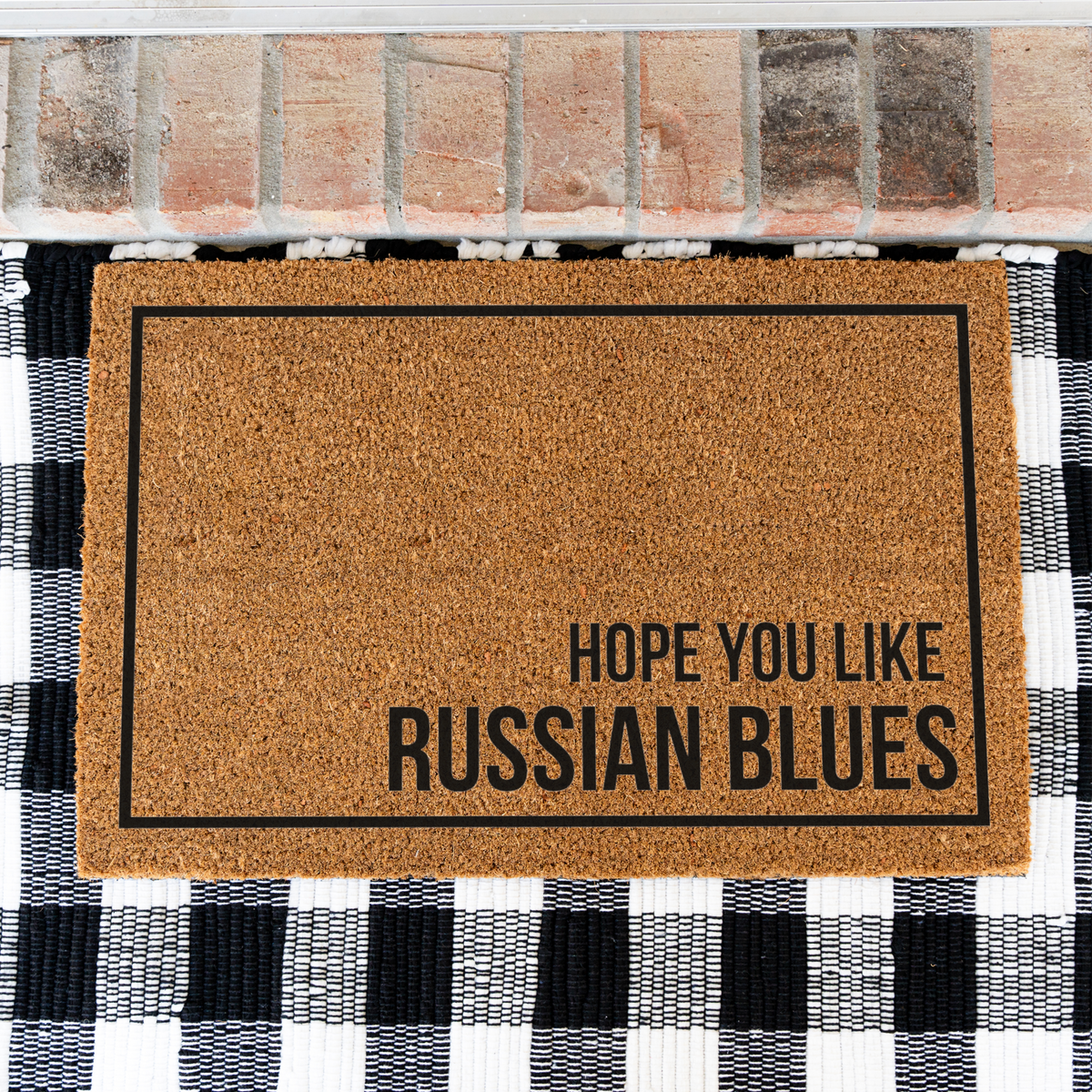 Russian Blue Cat Doormat, Hope You Like Russian Blues Welcome Mat, Funny Cat Lover Gift, Cat Owner Door Mat, Housewarming Front Door Decor