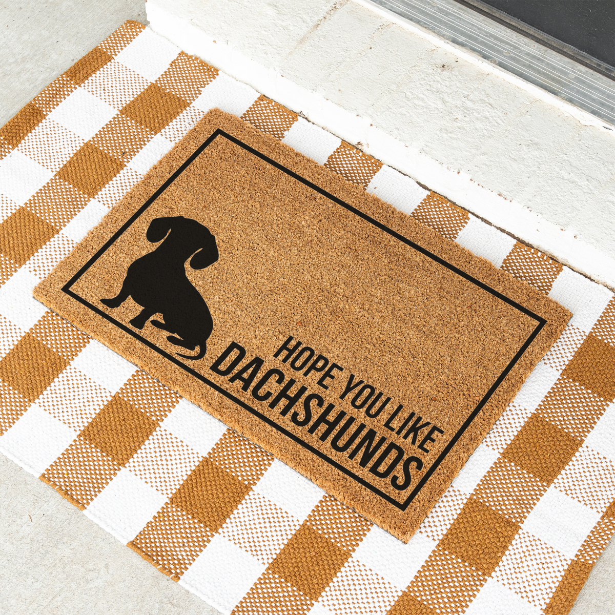 Dachshund Doormat, Hope You Like Dachshunds Welcome Mat, Funny Wiener Dog Doormat, Doxie Gift, Dachshund Lover Home Decor