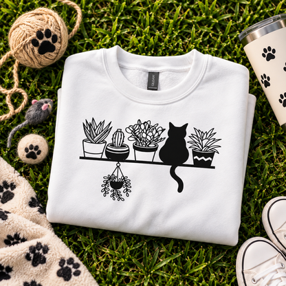 Cat and Plant Sweatshirt