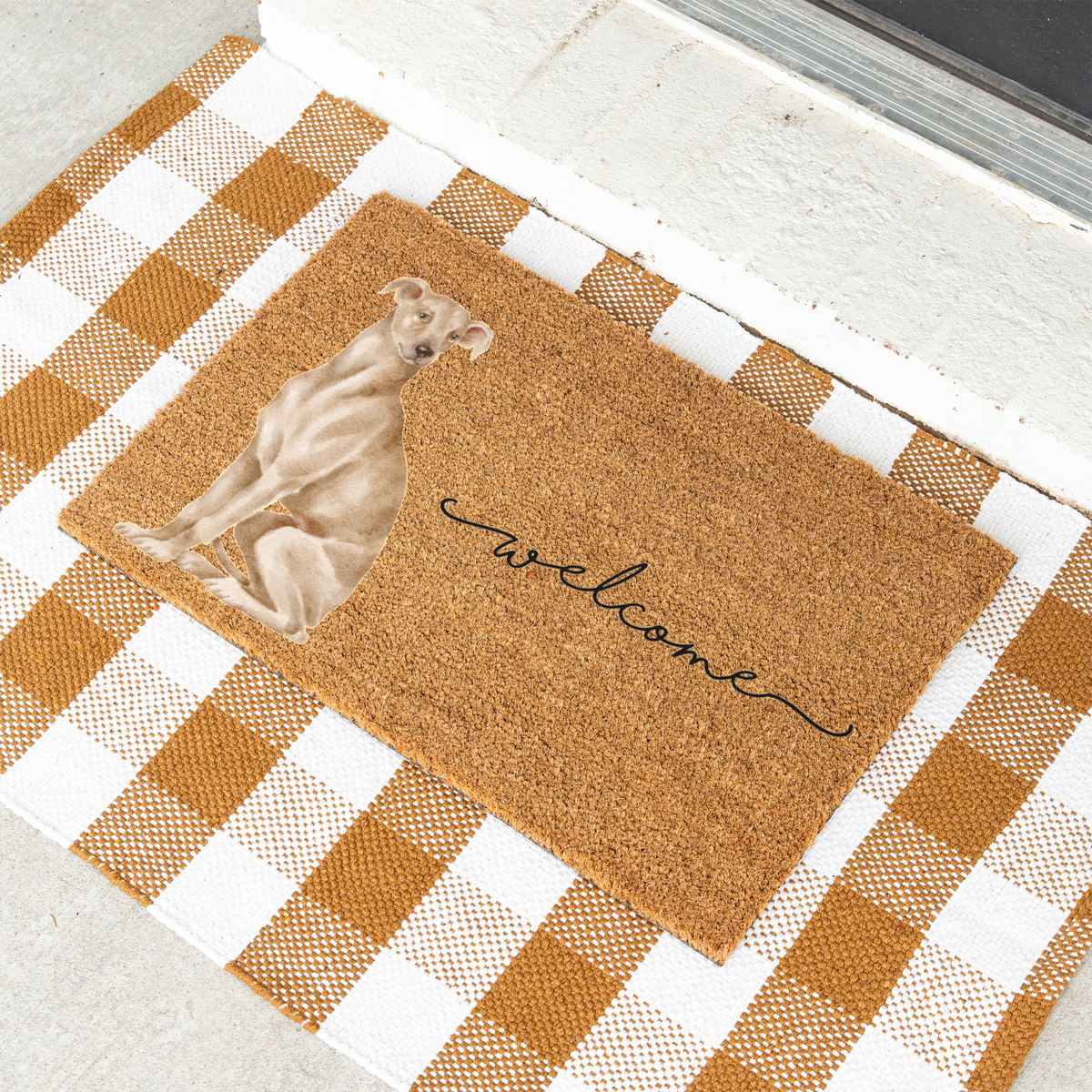 Italian Greyhound Doormat, Italian Greyhound Welcome Mat, Iggy Dog Lover Gift, Greyhound Mom Gift, Dog Porch Decor, Cute Front Door Mat