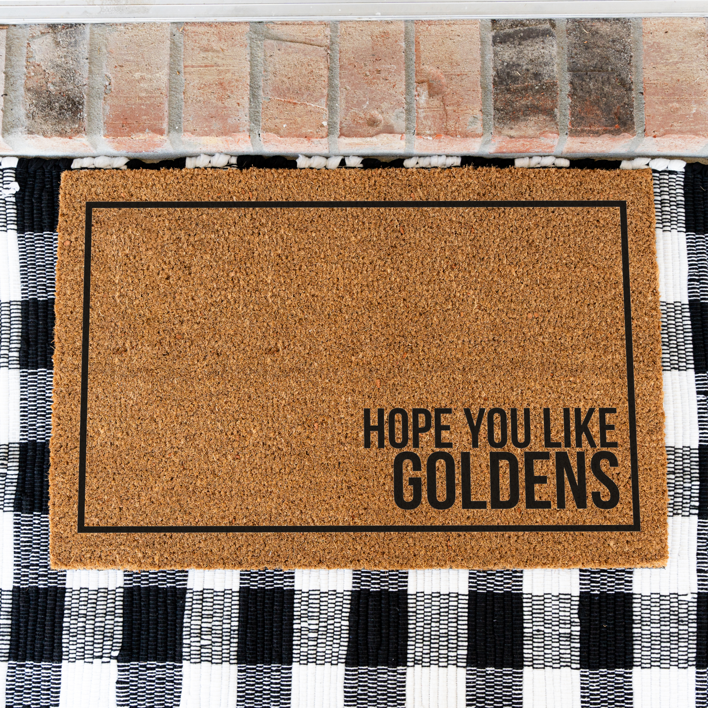 Hope You Like Goldens Funny Dog Welcome Doormat, Funny Entryway Mat, Durable Coir Design for Porch Decor, Dog Doormat