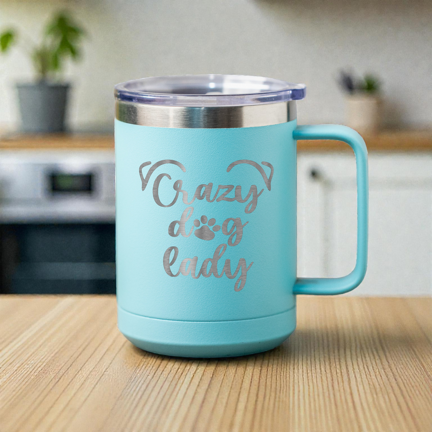 15oz Stainless Steel Mug - Crazy Dog Lady