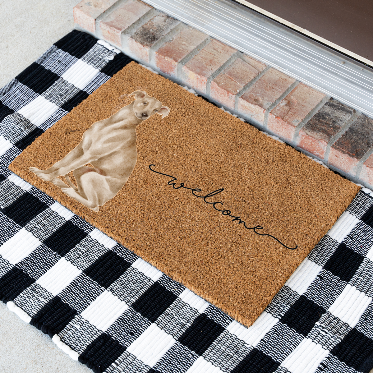 Italian Greyhound Doormat, Italian Greyhound Welcome Mat, Iggy Dog Lover Gift, Greyhound Mom Gift, Dog Porch Decor, Cute Front Door Mat