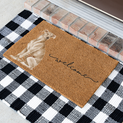 Italian Greyhound Doormat, Italian Greyhound Welcome Mat, Iggy Dog Lover Gift, Greyhound Mom Gift, Dog Porch Decor, Cute Front Door Mat