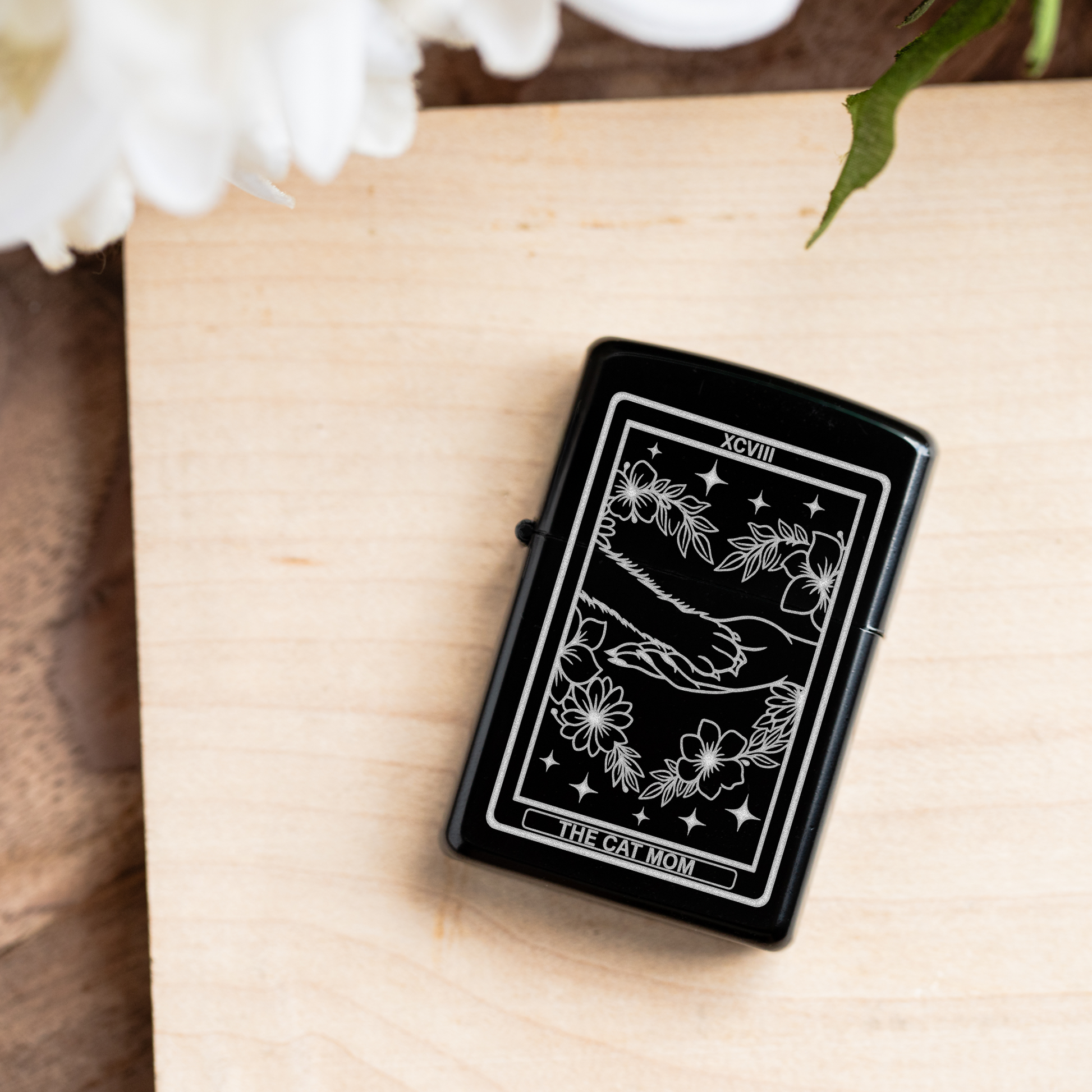 The Cat Mom Tarot Card Windproof Lighter