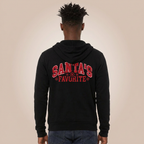 Santa's Favorite - Unisex Sponge Fleece Full-Zip Hoodie - Cozy Holiday Apparel