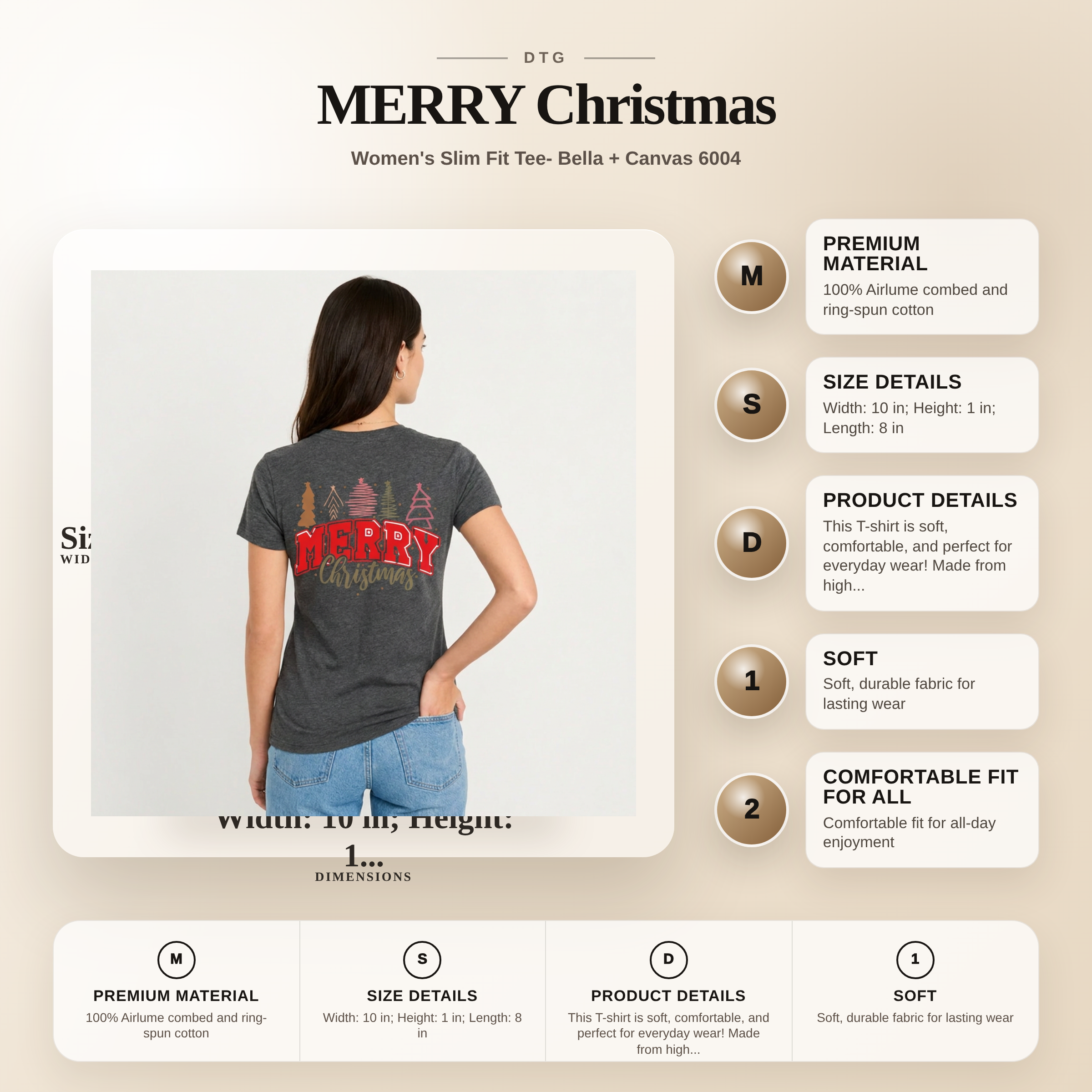 MERRY Christmas - Women's Slim Fit Tee - Soft Cotton Comfort - Festive Holiday Wear