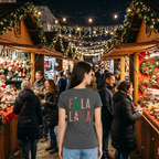 Fa La La - Women's Slim Fit Tee - Soft Cotton Comfort - Festive Holiday Wear