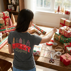 MERRY Christmas - Women's Slim Fit Tee - Soft Cotton Comfort - Festive Holiday Wear