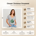 Ornate Christmas Ornament - Women’s Jersey V-Neck Tee - Festive & Elegant