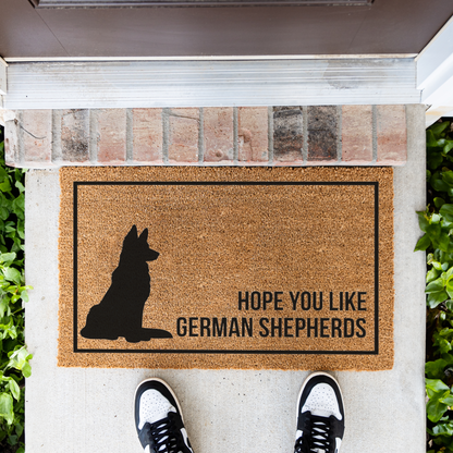 German Shepherd Doormat, Hope You Like German Shepherds Welcome Mat, Funny Dog Doormat, German Shepherd Gift, GSD Lover Housewarming Gift