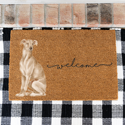 Italian Greyhound Doormat, Italian Greyhound Welcome Mat, Iggy Dog Lover Gift, Greyhound Mom Gift, Dog Porch Decor, Cute Front Door Mat