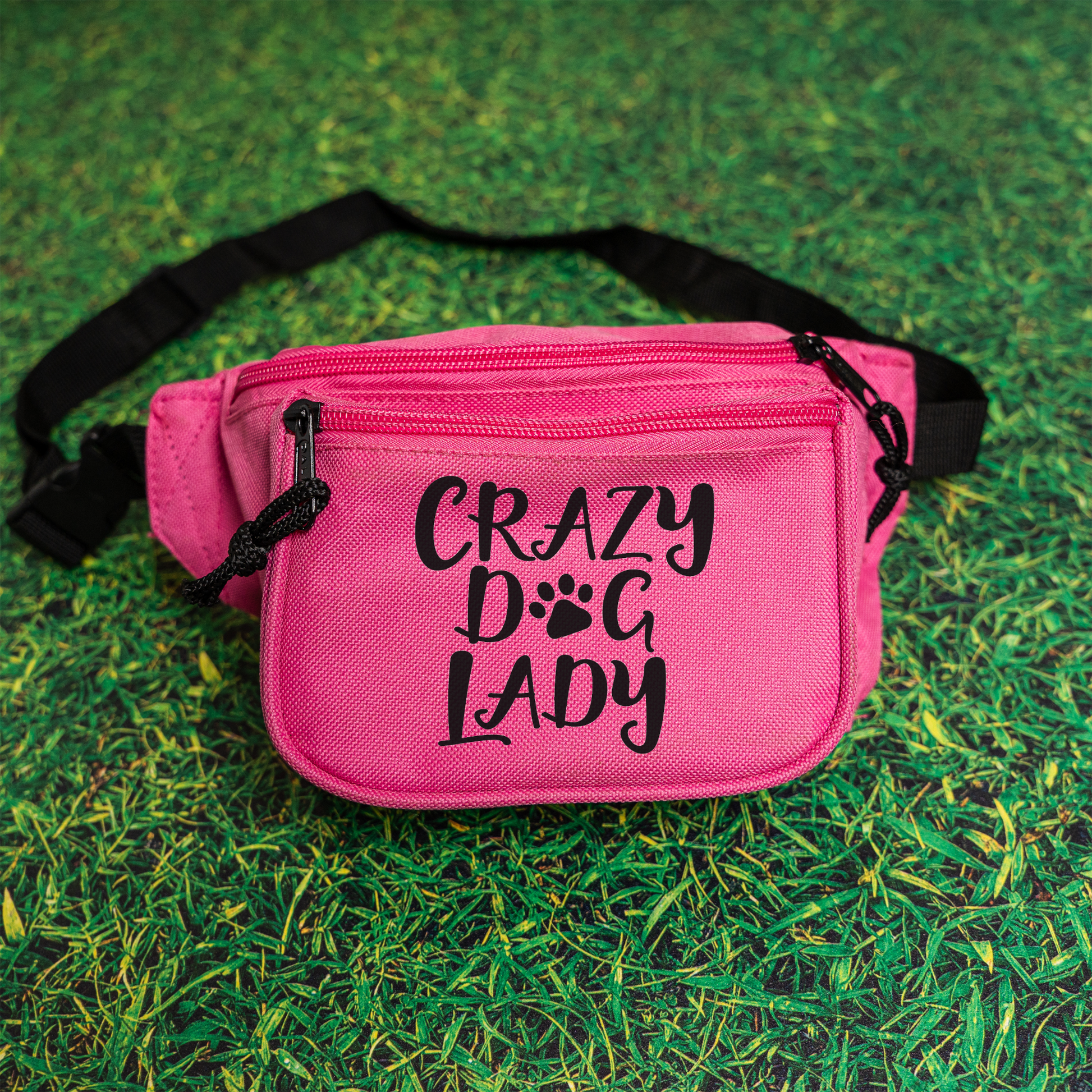 Crazy Dog Lady Fanny Pack | Funny Dog Lover Belt Bag | Hands-Free Crossbody Waist Bag | Dog Mom Gift | Pet Lover Travel Bag