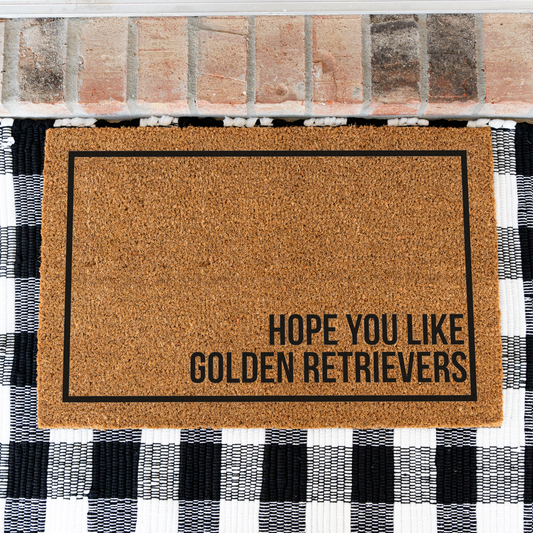 Hope You Like Golden Retrievers Doormat, Welcome Dog Doormat, Funny Welcome Mat, Housewarming Gift, Golden Retriever Entryway Mat