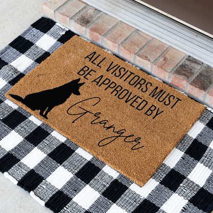 Custom Dog Name Welcome Mat - German Shepherd